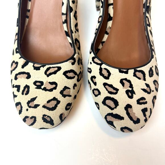 Linea Paolo Brooke Block Heel Leopard Cheetah Pumps Animal Print Heels Sz 10.5 - Picture 2 of 9